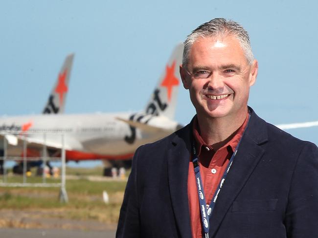 Avalon Airport head of operations Andrew Elliott and CEO CEO Justin Giddings. Picture: Alison Wynd