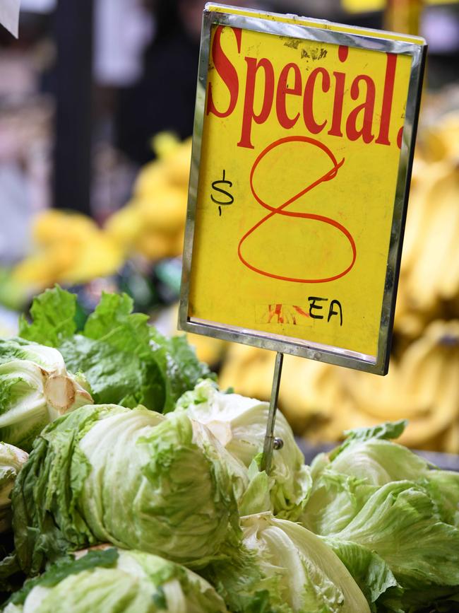 Iceberg lettuce has seen some of the highest inflation. Picture: Naomi Jellicoe