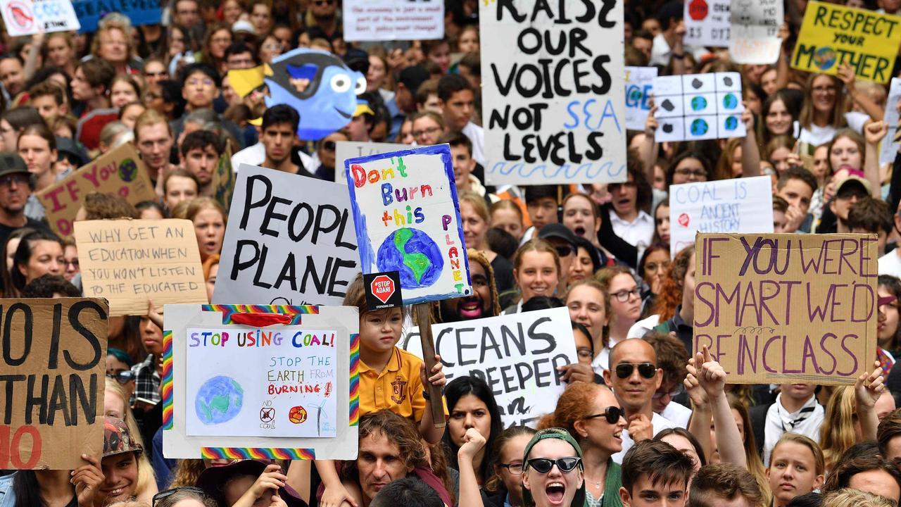 Thousands joined this climate change student strike in Sydney in March 2019. Picture: AFP