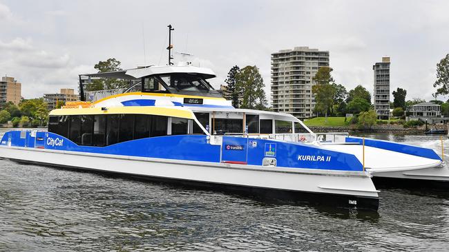 TransLink launched smart ticketing on Brisbane ferries and CityCats on Tuesday after it was introduced on trams in late 2020 and on trains in mid-2022, meaning passengers can pay their fare with contactless Visa, Mastercard and American Express debit or credit cards, including those in a digital wallet. Picture: John Gass