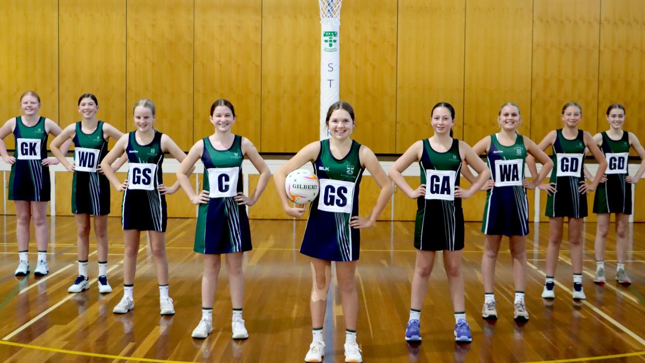 St Ursula's junior development team players Lola Youngberry, Lucy McMillan, Charlotte Franklin, Jess Mitchell, Charlotte Tobin, Abby James, Zoe Giles, Lillian Kann and Ellie Bennett.