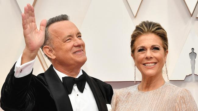 Tom Hanks and Rita Wilson at the Academy Awards in Hollywood last month. Picture: Amy Sussman/Getty Images