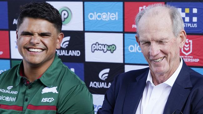 Wayne Bennett seemed particularly pleased with Mitchell’s arrival. Photo: Mark Evans/Getty Images