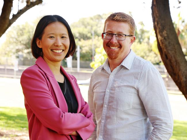 Teachers Michael Sciffer and Alice Leung say NSW’s education system will benefit. Picture: Sam Ruttyn