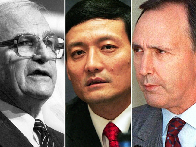 John Uhrig, Chinalco's Xiao Yaqing and former prime minister Paul Keating.