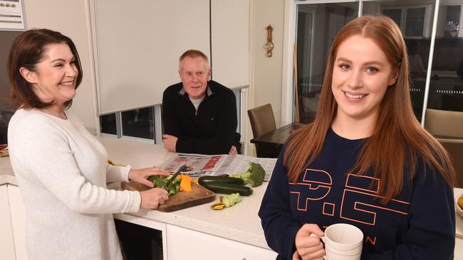 Terri and Stephen Davidson with daughter Ellie. Picture: Tony Gough