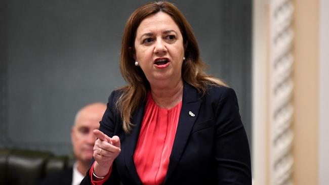 Queensland Premier Annastacia Palaszczuk has introduced mandatory vaccinations for “high-risk” workers. Picture: NCA NewsWire / Dan Peled