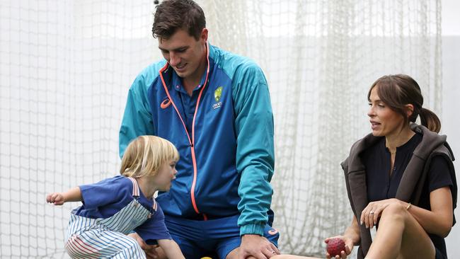 Pat and Becky Cummins with son Albie. Picture: Mark Stewart