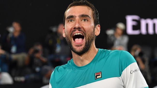 Marin Cilic is full of confidence ahead of the Australian Open final. Picture: AFP