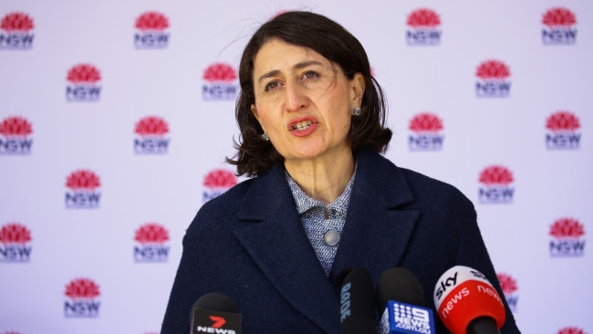 Premier Gladys Berejiklian has announced 105 new locally acquired COVID-19 cases in NSW. Picture: NCA NewsWire/ Gaye Gerard