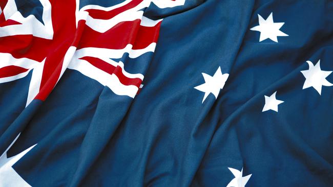 Australian Flag full frame, close up