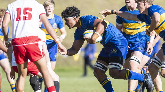 Rupeni Baravilala for Toowoomba Grammar School. Picture: Kevin Farmer