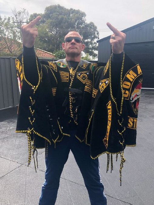 Former Comancheros Canberra chapter president Peter Zdravkovic was the subject of an attempted assassination after he sent these pictures to gang members.