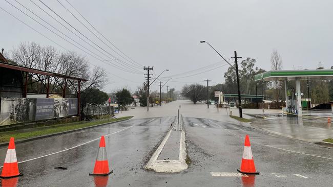 The Camden petrol station and Enzo’s Cucina were flooded yet again on Argyle Street. Picture: Ashleigh Tullis