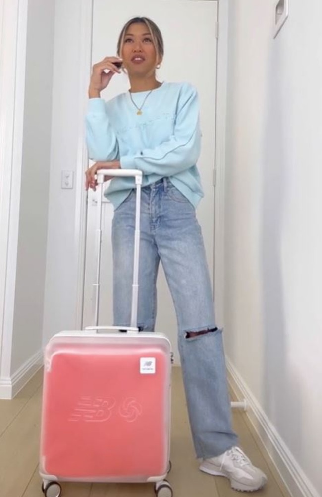 Samsonite explained luggage changed from necessity to fashion accessory to survive global lockdowns. Picture: TikTok/KristineFernandez