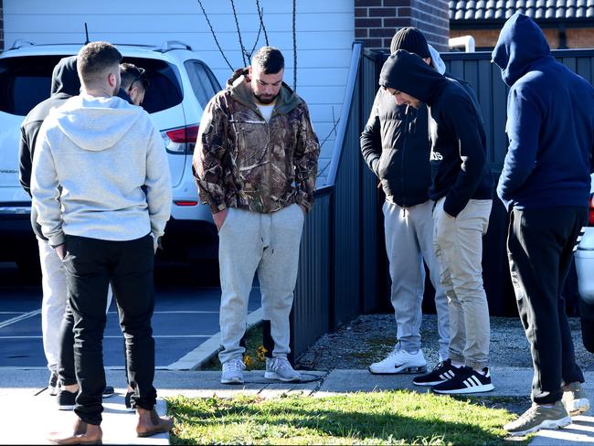 Friends of the Anwar Teriaki visit the scene where he died.