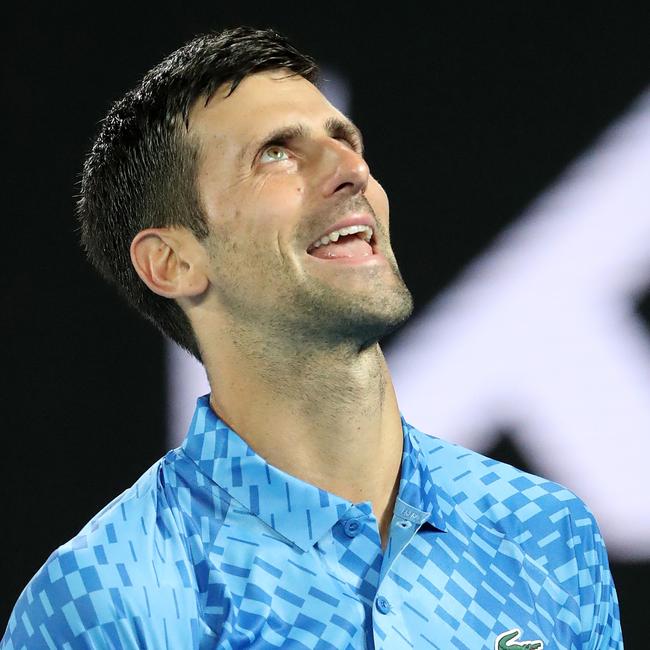 Novak Djokovic took the first set on his Australian Open return.