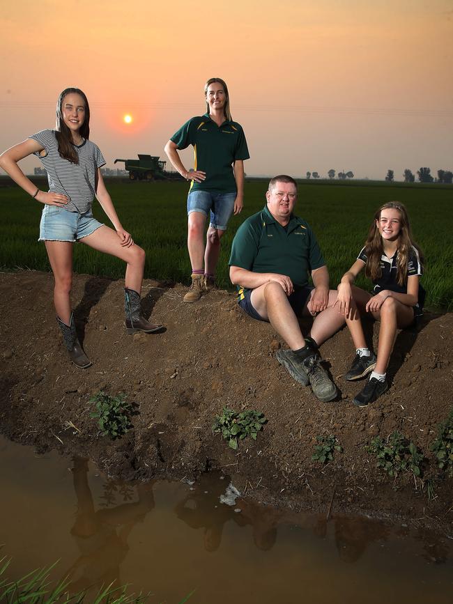 Family matters: Peter and Renee Burke with their twin daughters Sienna (left) and Jasmine (right). Picture: Yuri Kouzmin