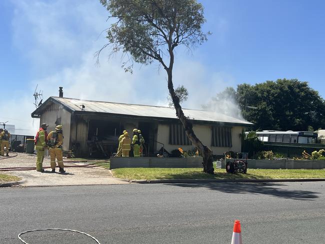 Neighbours and passers by helped the family escape the blaze. Picture: Supplied.