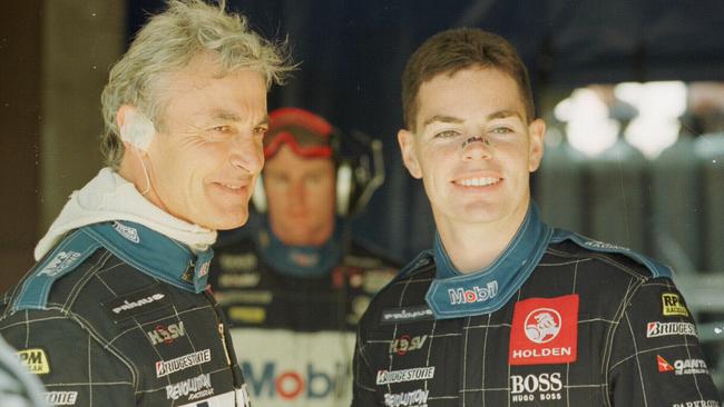 BATHURST 16 oct 1997 PIC BRETT/FAULKNER PETER BROCK AND CRAIG LOWNDES at FIRST PRACTICE SESSION.