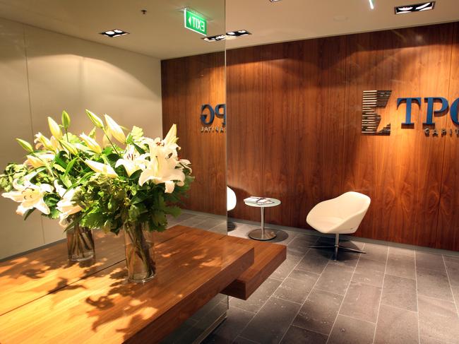 The closed office of TPG Capital at 101 Collins St.
