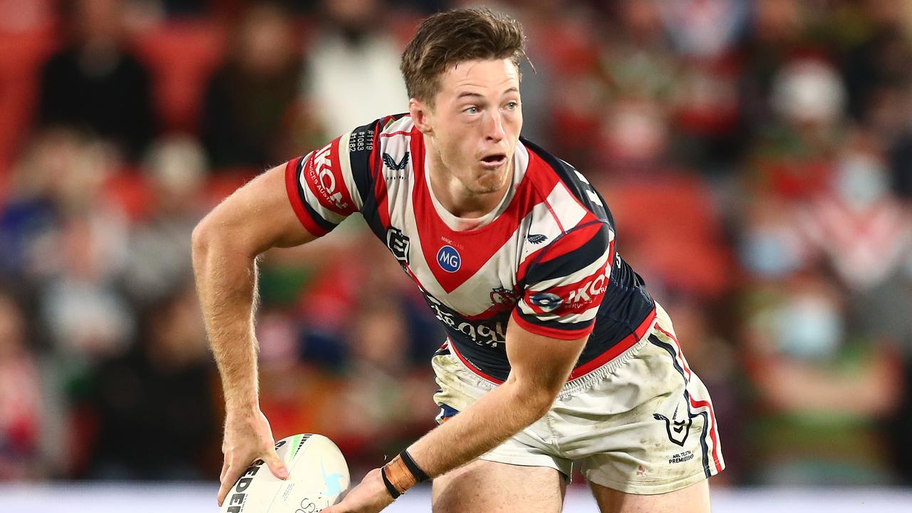 Exciting young hooker Sam Verrills is expected to leave the Roosters following Brandon Smith’s signing. Picture: Chris Hyde/Getty Images