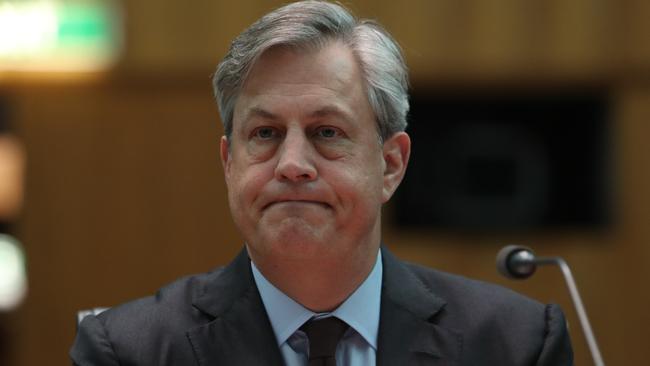 Brian Hartzer Westpac CEO appearing at a House of Representatives Standing committee on Economics hearing at Parliament House in Canberra. Picture Kym Smith