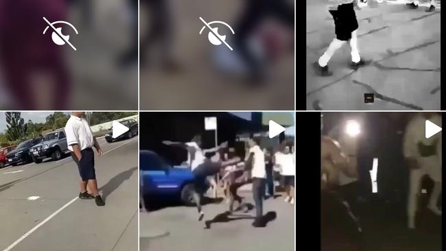 An Instagram account which features street gang fights from across Melbourne. Picture: Instagram