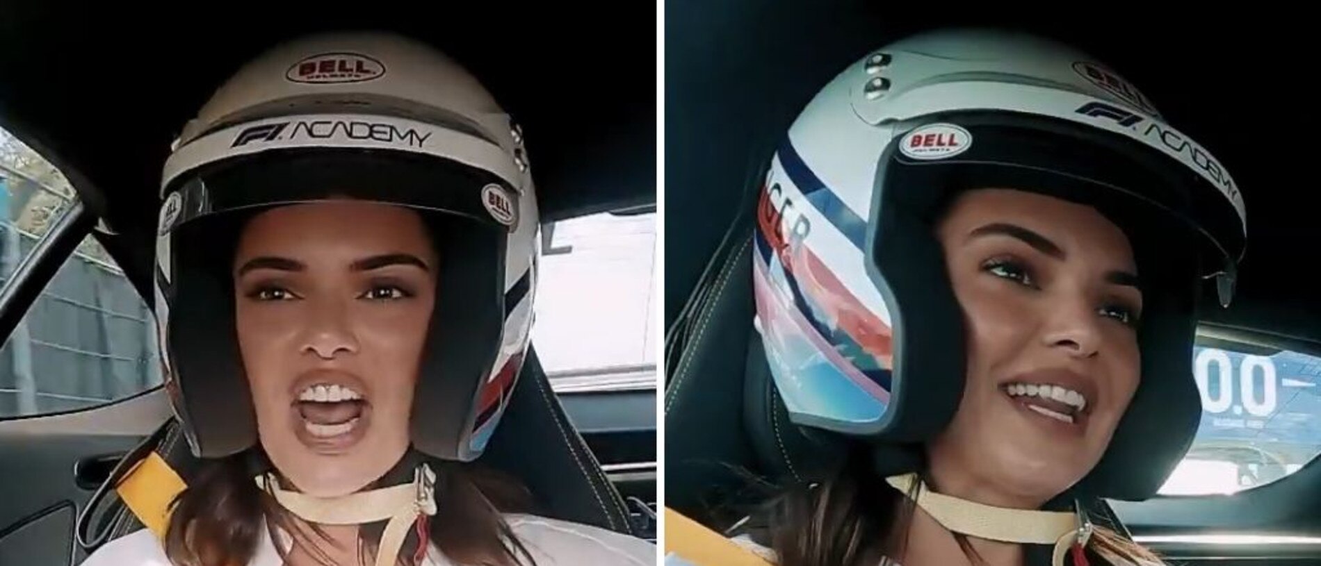 Kendall Jenner doing a hot lap in Miami