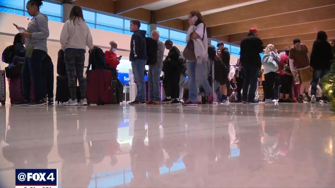 Travellers have complained of long lines and not being able to get through to customer service agents. Picture: Fox4