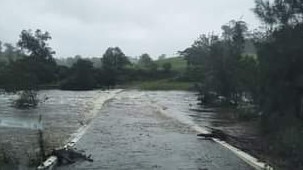 Roads in Wingham, NSW were flooded. Picture by NSW SES.