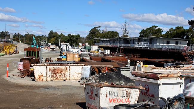 The site of Centenary Bridge duplication works. Picture David Clark