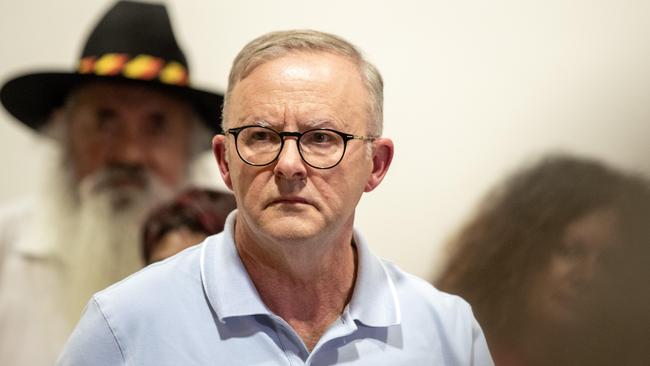 Prime Minister Anthony Albanese said the Indigenous Voice to Parliament vote was not about him. Picture: Liam Mendes/The Australian