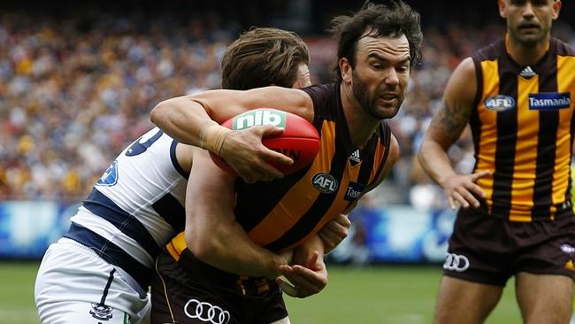 Jordan Lewis has played in four premierships with Hawthorn. Picture: Wayne Ludbey