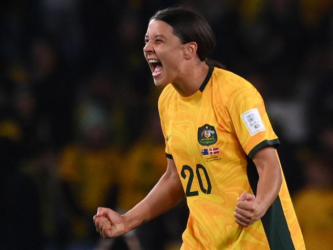 Australian dreams are alive for all of us and especially Sam Kerr, as she finally takes part in the World Cup for her country. Picture: Franck Fife/AFP