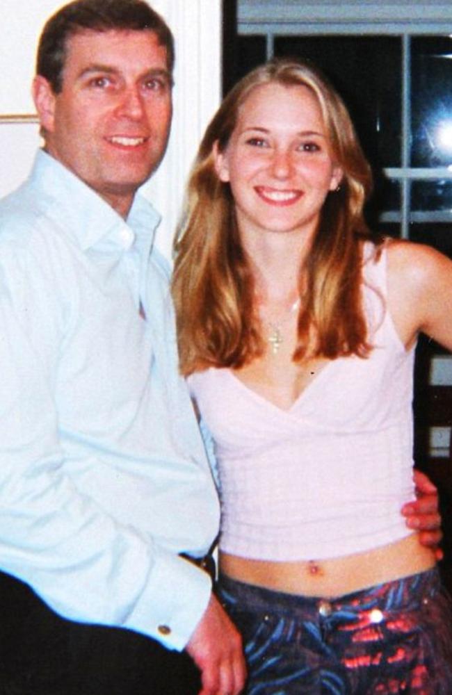 Prince Andrew and Virginia Roberts, aged 17, at Ghislaine Maxwell's townhouse in London on March 13 2001. Picture: US District Court Southern District of Florida