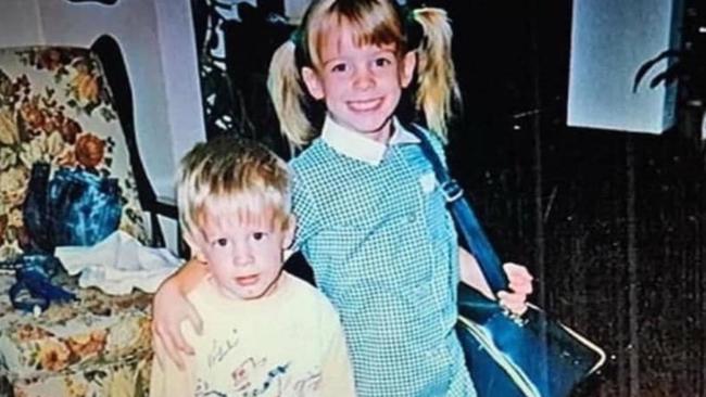 Jess and Luke Huggard as children. Picture: Facebook