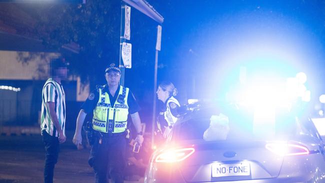 Young Indigenous Australians on the street in Alice Springs this month. The town was once an international tourism hub, but 300 people have been arrested in the past seven weeks out of a population of 25,000. Picture: Liam Mendes/The Australian