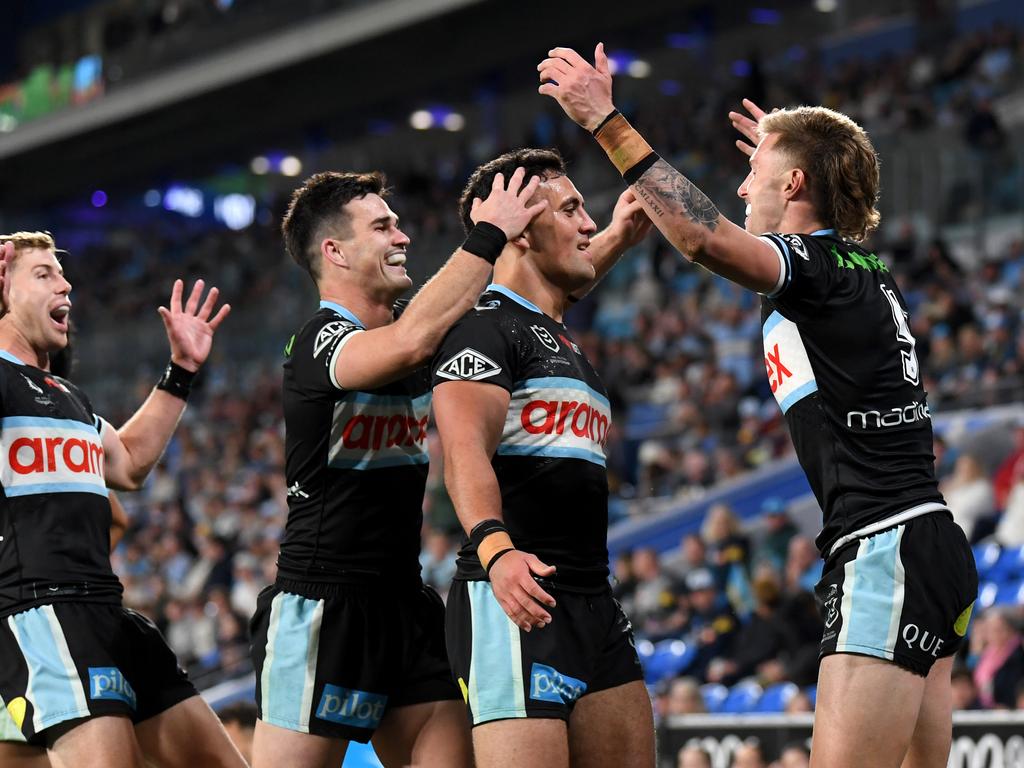 The Sharks’ hopes of finishing in the top four have received a massive boost, picking up some valuable competition points and a massive boost to their differential. Picture: Getty Images