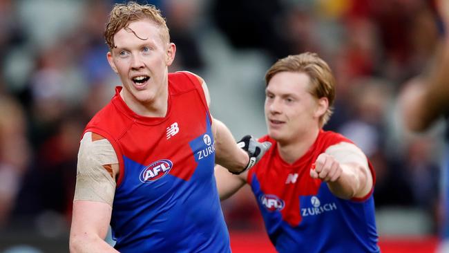 Clayton Oliver played with a broken finger at the weekend. Picture: Getty Images