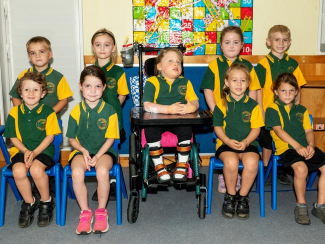 Swayneville State School Back Row: Koby, Arlia, Harper, Eloise, Jayden Front Row: Benttley, Elsy, Brydie, Saul Picture: Michaela Harlow