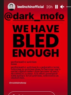 Journalist Lee Lin Chin shared on her Instagram stories her opposition to Dark Mofo major project Union Flag by Spanish artist Santiago Sierra. Source: Instagram.