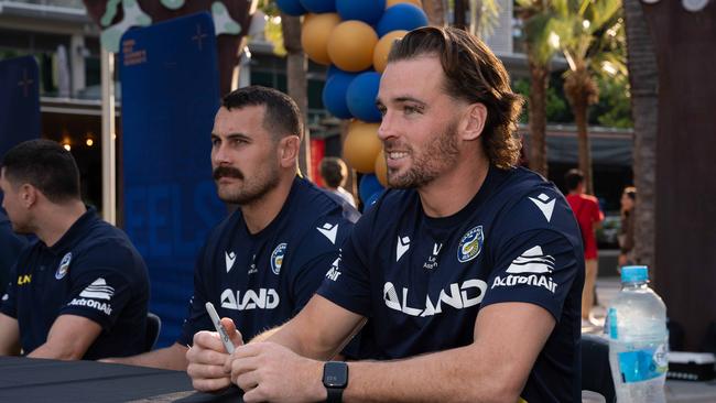 Clint Gutherson at the signing session on the Darwin Waterfront ahead of the Eels clash with the Brisbane Broncos at TIO Stadium. Picture: Pema Tamang Pakhrin