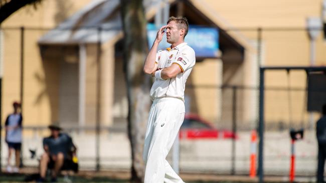 Browns skipper Elliot Opie against the Buffalos on Saturday. Picture: AAP/Morgan Sette