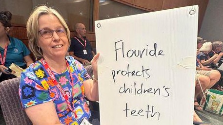 Dr Eileen Rafter attended to support the pro-fluoride debate.