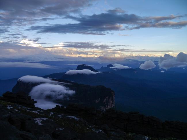 Clouds surround the mountain. Picture: M M