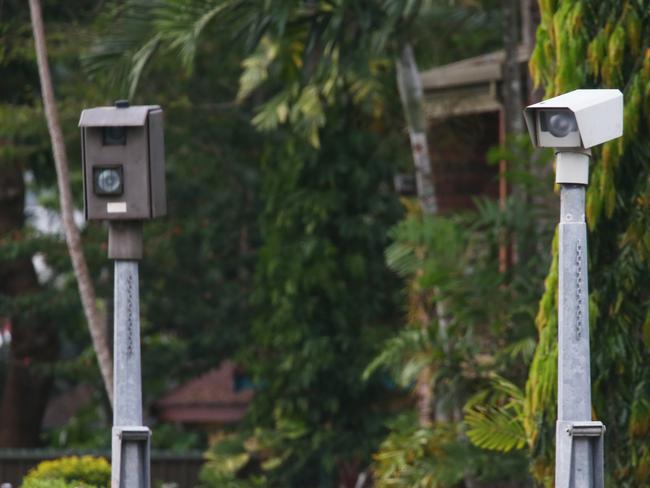 The red light camera installed on the intersection of Hoare and Pease Streets, Manunda. Picture: Brendan Radke