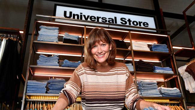 Universal Store CEO Alice Barbery in her store in Chermside. The retailer has provided a trading update showing sliding underlying earnings for 2022 and weaker sales. Picture: NCA NewsWire / John Gass