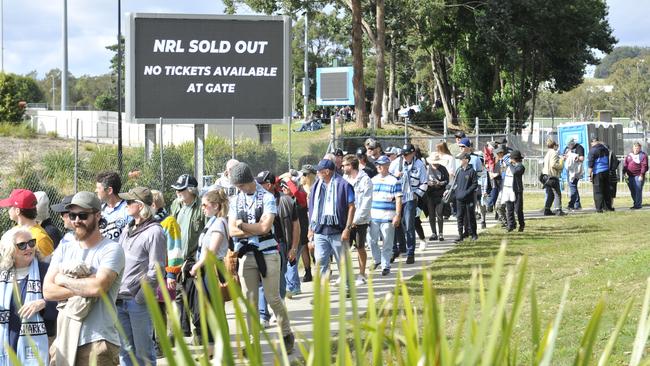 Coffs Harbour league fans were out in force to watch the Cronulla Sharks take on the Gold Coast Titans at C.ex Stadium. Photo: Tim Jarrett