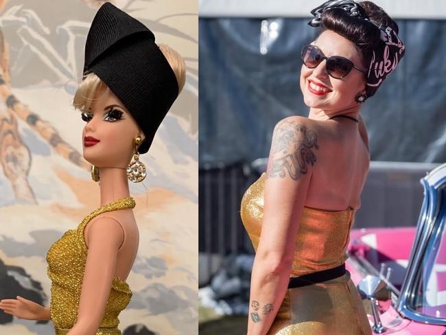 Jacqueline Shapland's Barbie-inspired look. Photo: contributed